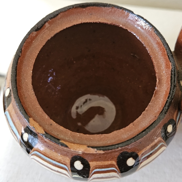 Bulgarian Troyan Redware conjoined lidded spice pots - Picture 12 of 16